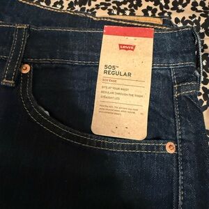 Levi's Men's 505 Regular Jeans - Dark Blue